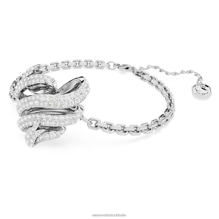 Swarovski volta armband P28L433 Smycken hjärta, vit, rodiumpläterad