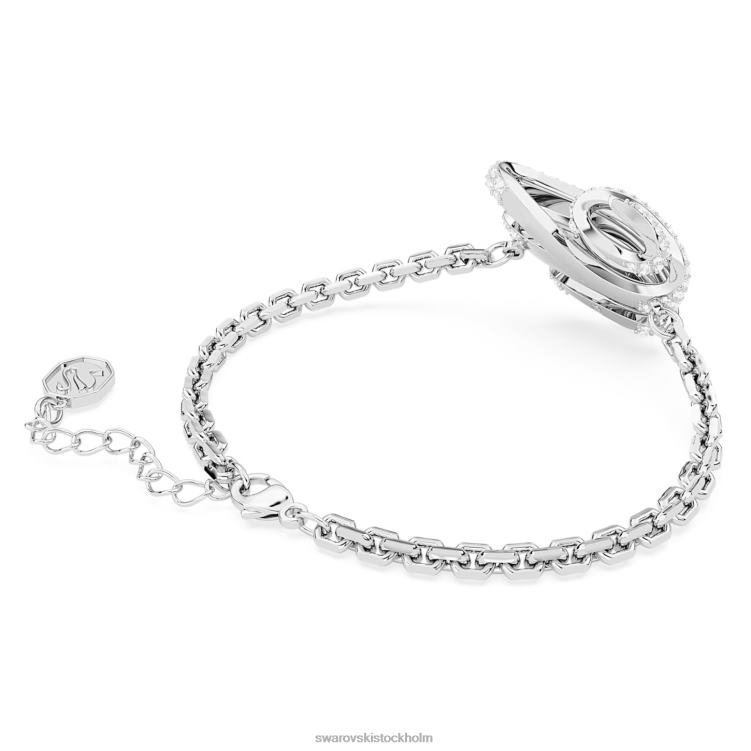 Swarovski volta armband P28L433 Smycken hjärta, vit, rodiumpläterad