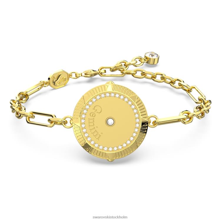 Swarovski zodiac armband P28L439 Smycken gemini, guldton, guldton pläterad