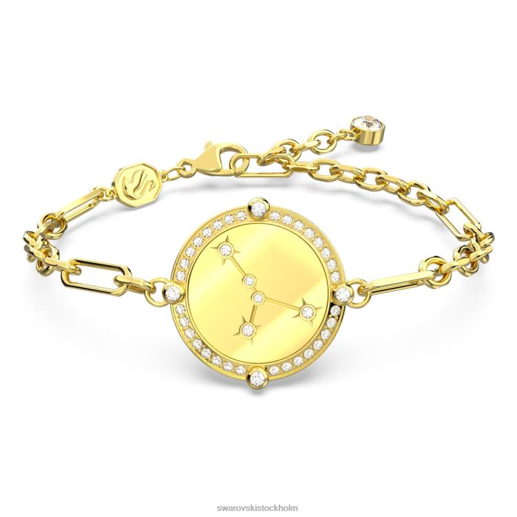 Swarovski zodiac armband P28L443 Smycken cancer, guldton, guldfärgad
