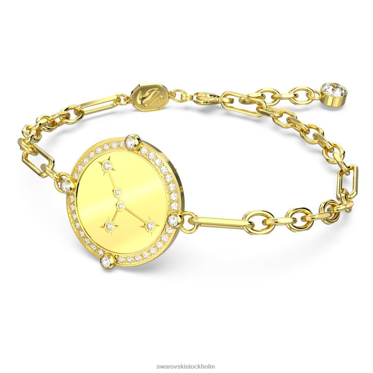 Swarovski zodiac armband P28L443 Smycken cancer, guldton, guldfärgad