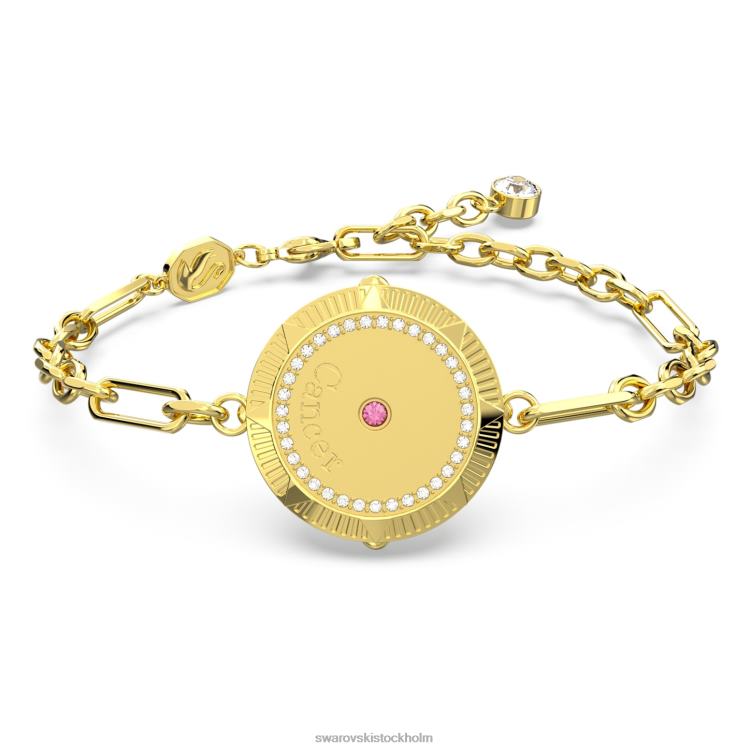Swarovski zodiac armband P28L443 Smycken cancer, guldton, guldfärgad