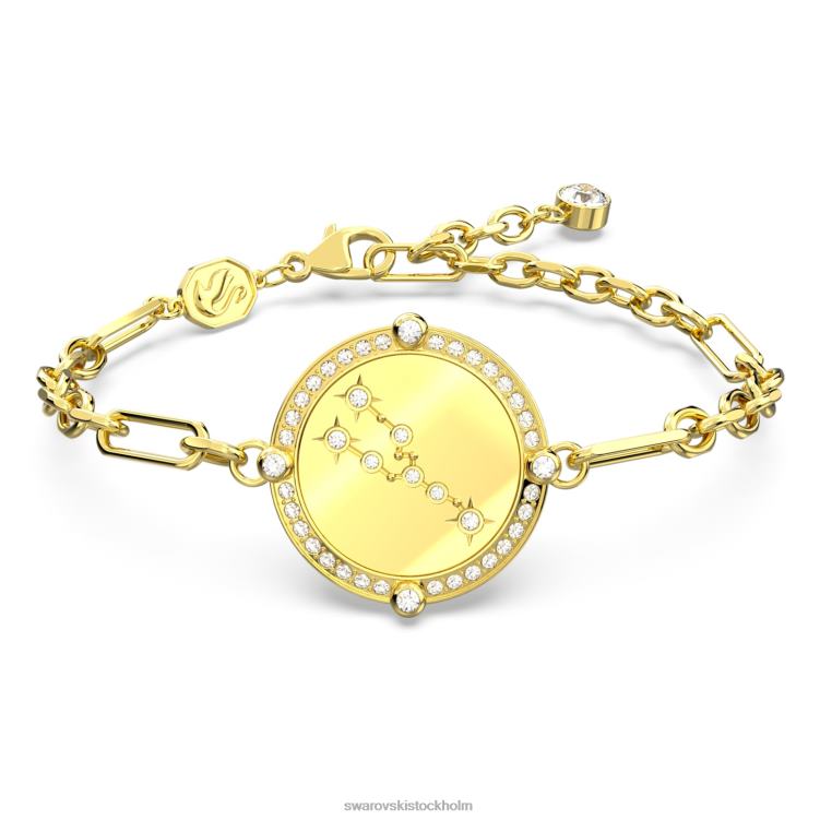 Swarovski zodiac armband P28L444 Smycken taurus, guldton, guldton pläterad