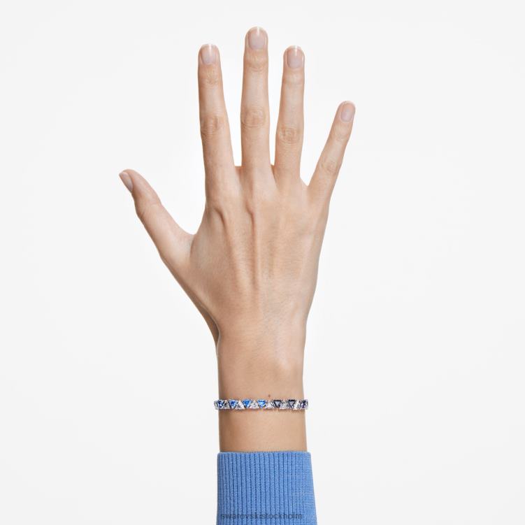 Swarovski Ortyx armband P28L558 Smycken triangelskuren, blå, rodiumpläterad