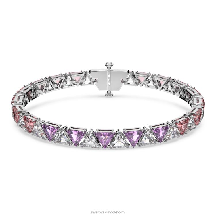 Swarovski Ortyx armband P28L559 Smycken triangelskuren, rosa, rodiumpläterad