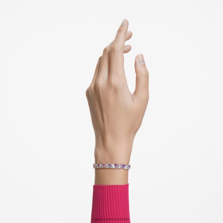 Swarovski Ortyx armband P28L559 Smycken triangelskuren, rosa, rodiumpläterad