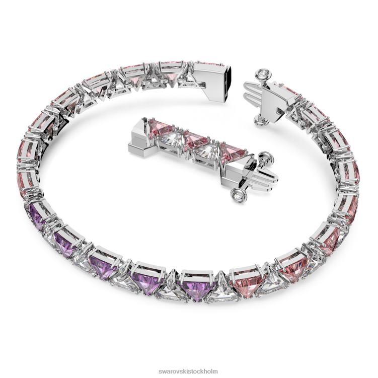 Swarovski Ortyx armband P28L559 Smycken triangelskuren, rosa, rodiumpläterad