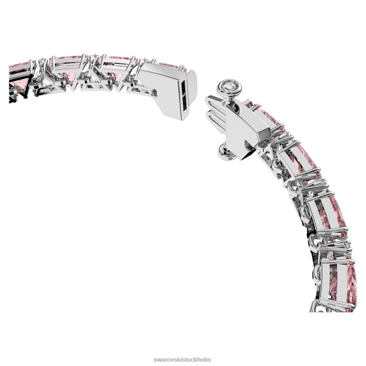 Swarovski Ortyx armband P28L559 Smycken triangelskuren, rosa, rodiumpläterad