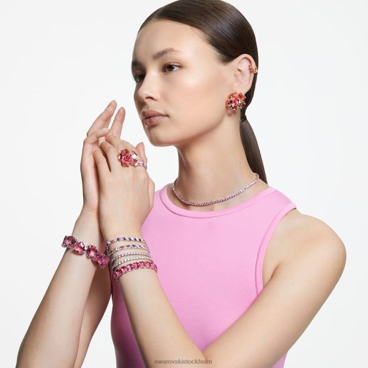 Swarovski Ortyx armband P28L559 Smycken triangelskuren, rosa, rodiumpläterad