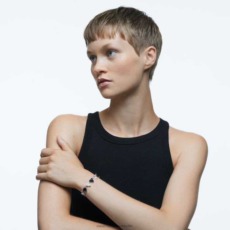 Swarovski Ortyx armband P28L581 Smycken triangelskuren, svart, rodiumpläterad