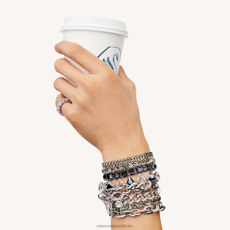 Swarovski Ortyx armband P28L581 Smycken triangelskuren, svart, rodiumpläterad