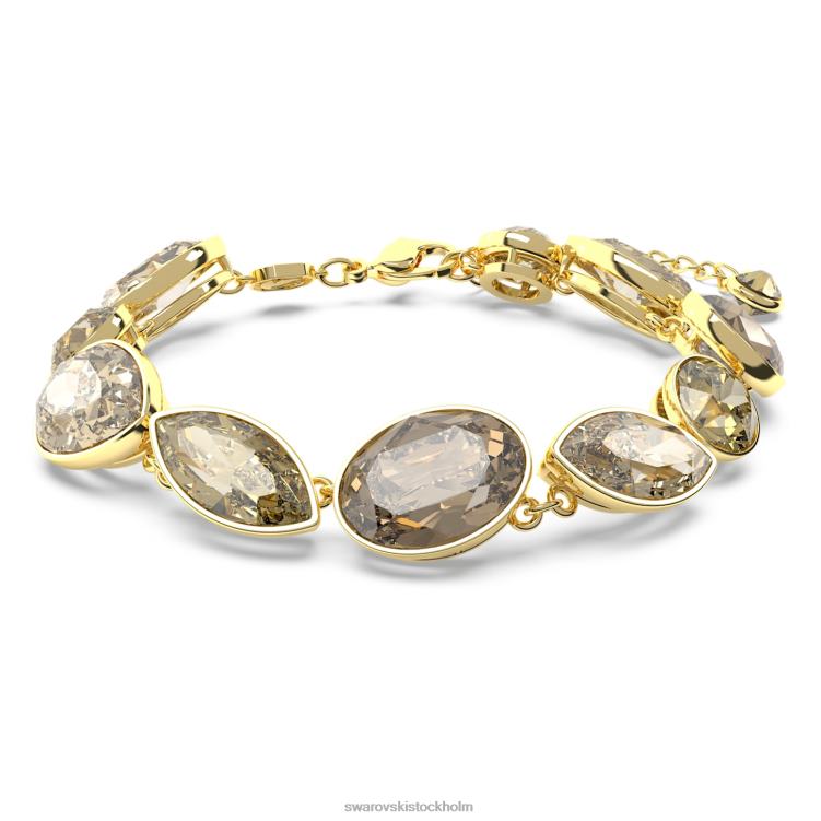 Swarovski elegans av afrika armband P28L580 Smycken blandade snitt, brun, guldfärgad