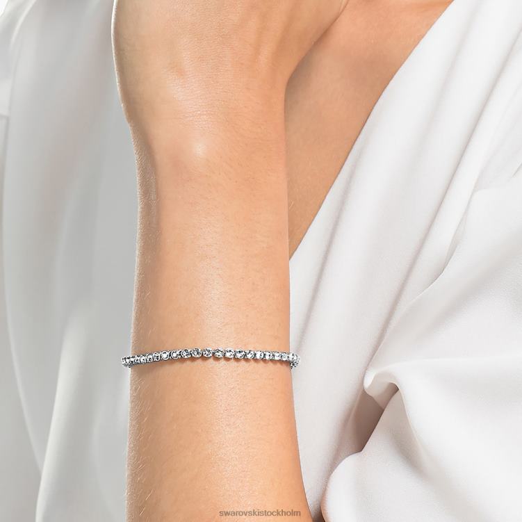Swarovski emily armband P28L544 Smycken rund skuren, vit, rodiumpläterad