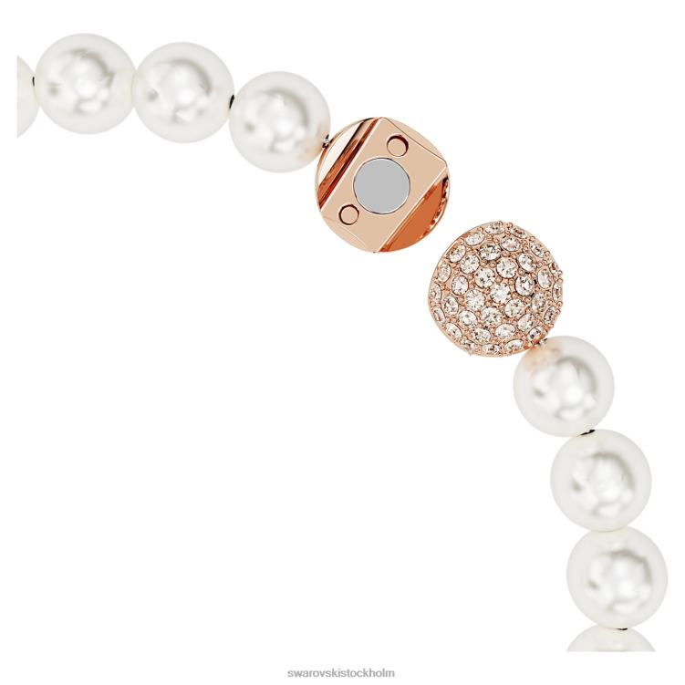 Swarovski fint armband P28L575 Smycken fjäder, vit, roséguld pläterad