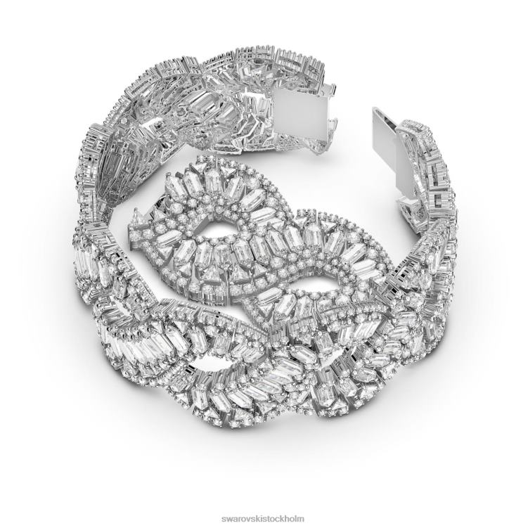 Swarovski hyperbelarmband P28L583 Smycken blandade snitt, våg, vit, rodiumpläterad