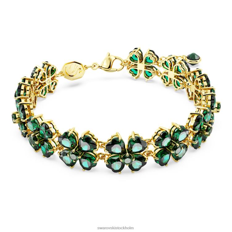 Swarovski idyllia armband P28L579 Smycken blandade snitt, flerklöver, grön, guldfärgad