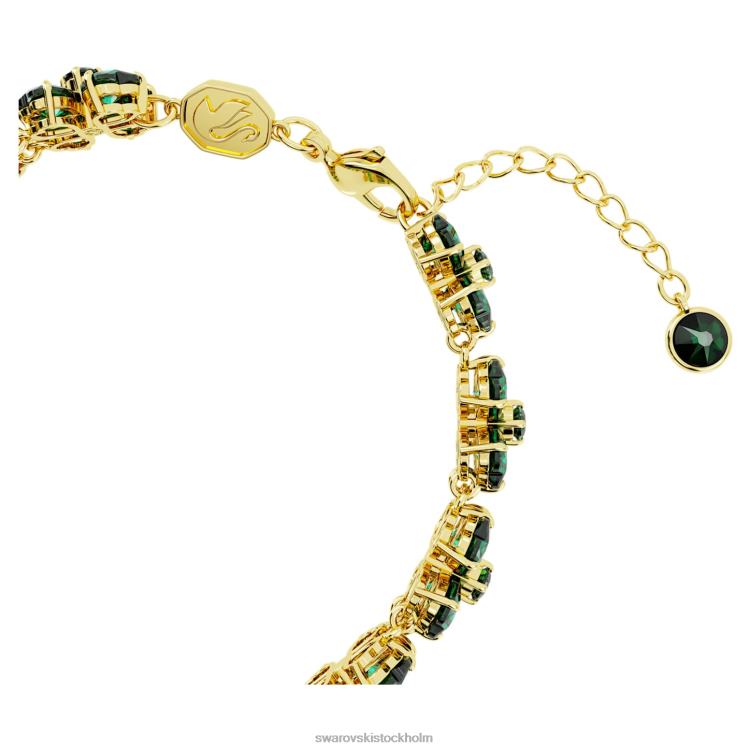Swarovski idyllia armband P28L579 Smycken blandade snitt, flerklöver, grön, guldfärgad
