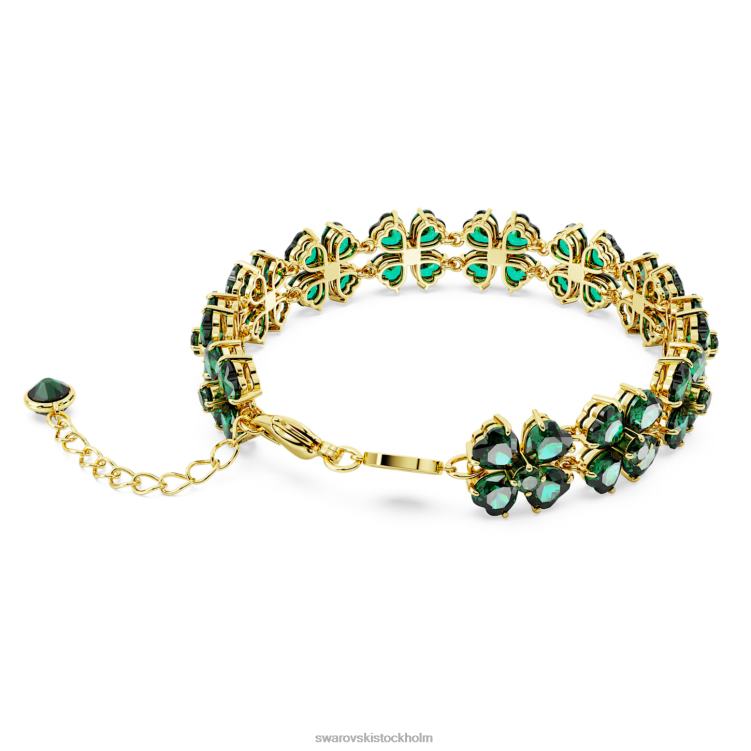Swarovski idyllia armband P28L579 Smycken blandade snitt, flerklöver, grön, guldfärgad