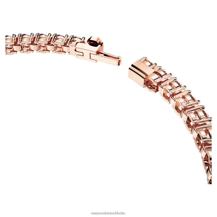 Swarovski matrix tennis armband P28L552 Smycken rund skuren, vit, roséguld pläterad