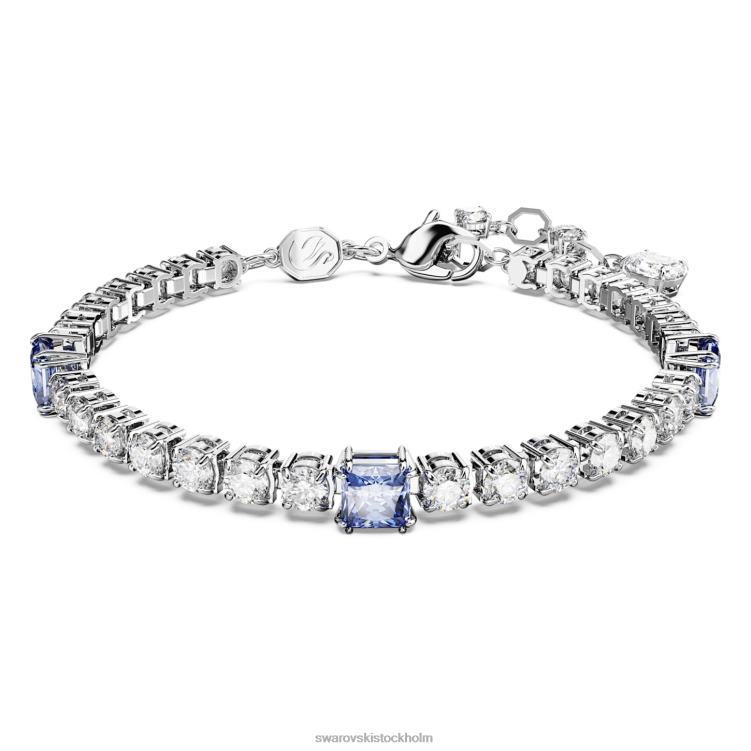 Swarovski matrix tennis armband P28L576 Smycken blandade snitt, blå, rodiumpläterade