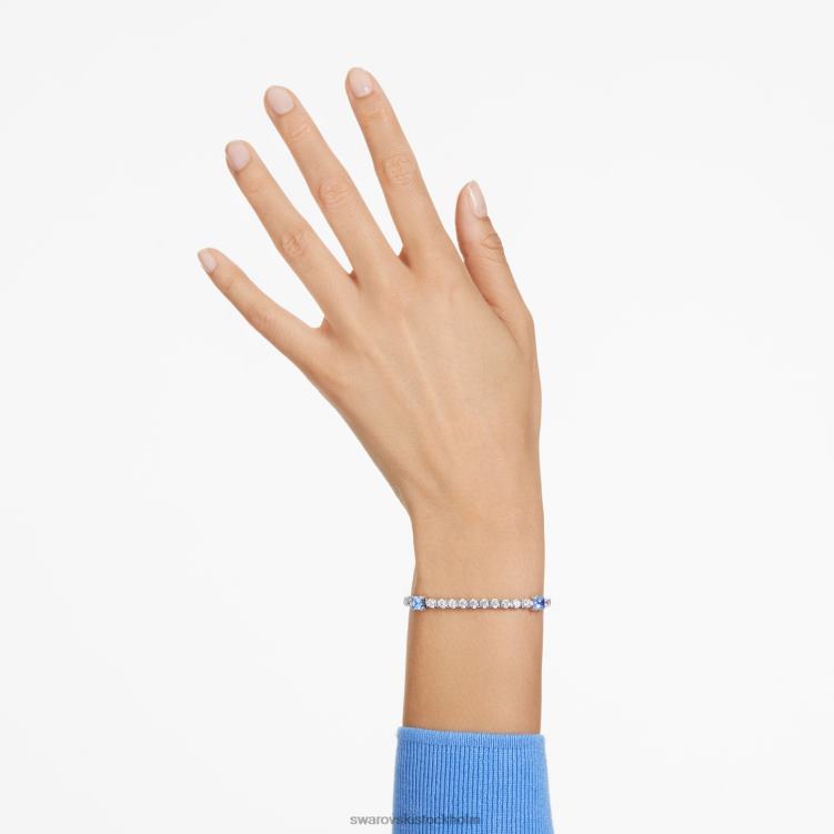 Swarovski matrix tennis armband P28L576 Smycken blandade snitt, blå, rodiumpläterade