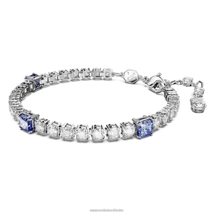 Swarovski matrix tennis armband P28L576 Smycken blandade snitt, blå, rodiumpläterade