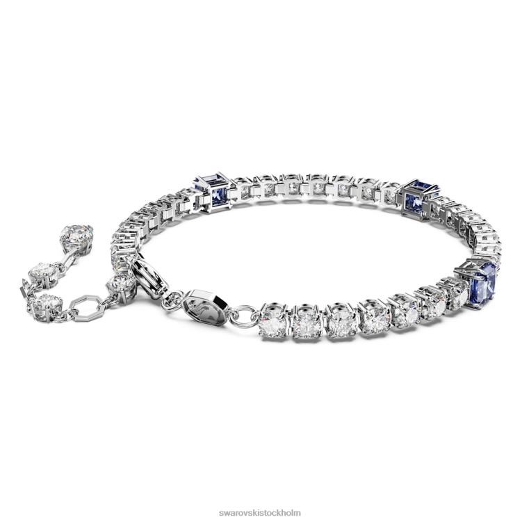 Swarovski matrix tennis armband P28L576 Smycken blandade snitt, blå, rodiumpläterade