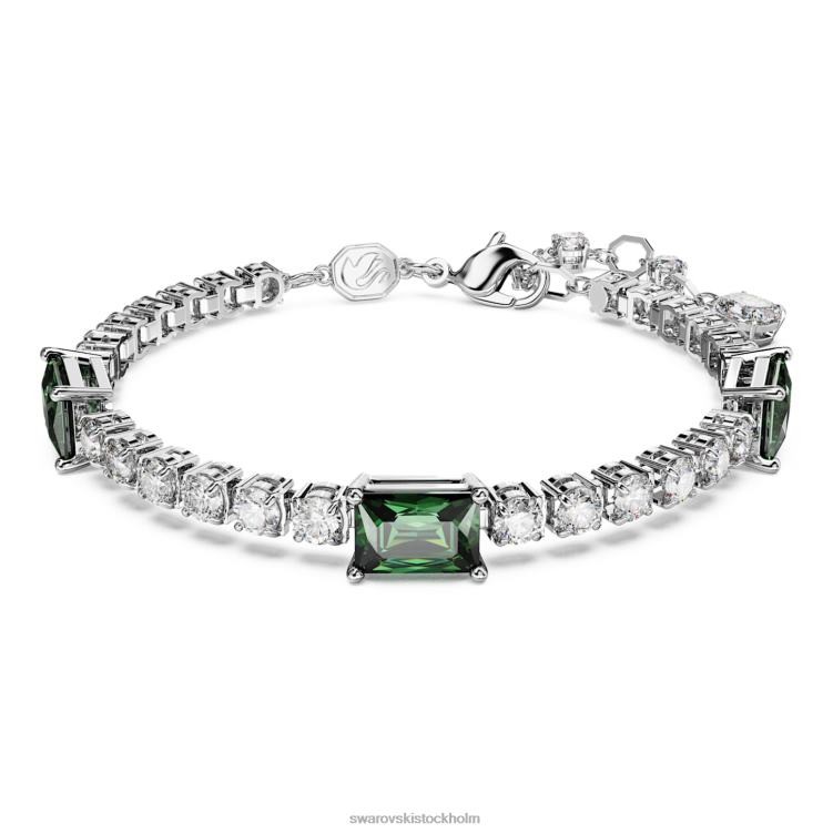 Swarovski matrix tennis armband P28L577 Smycken blandade snitt, grön, rodiumpläterad