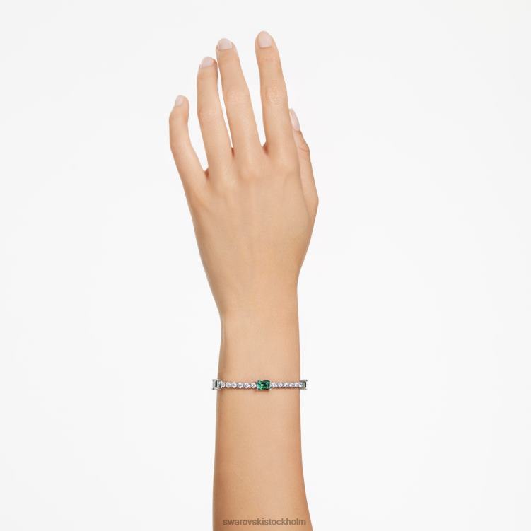 Swarovski matrix tennis armband P28L577 Smycken blandade snitt, grön, rodiumpläterad