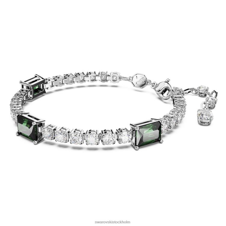 Swarovski matrix tennis armband P28L577 Smycken blandade snitt, grön, rodiumpläterad