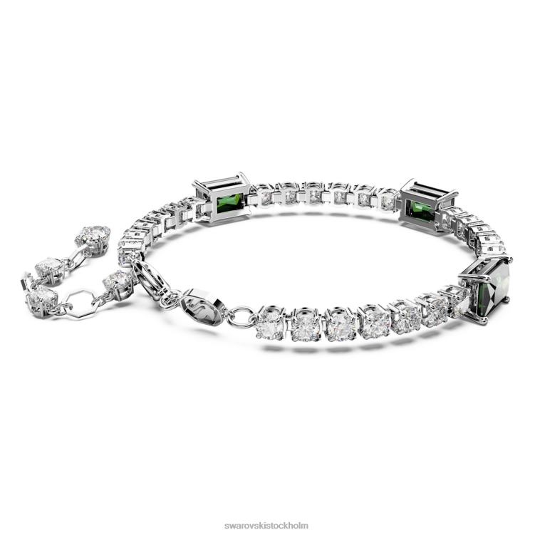 Swarovski matrix tennis armband P28L577 Smycken blandade snitt, grön, rodiumpläterad