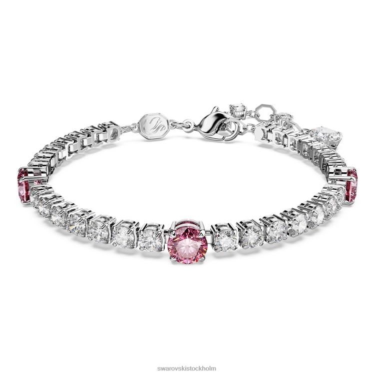 Swarovski matrix tennis armband P28L578 Smycken blandade snitt, rosa, rodiumpläterade