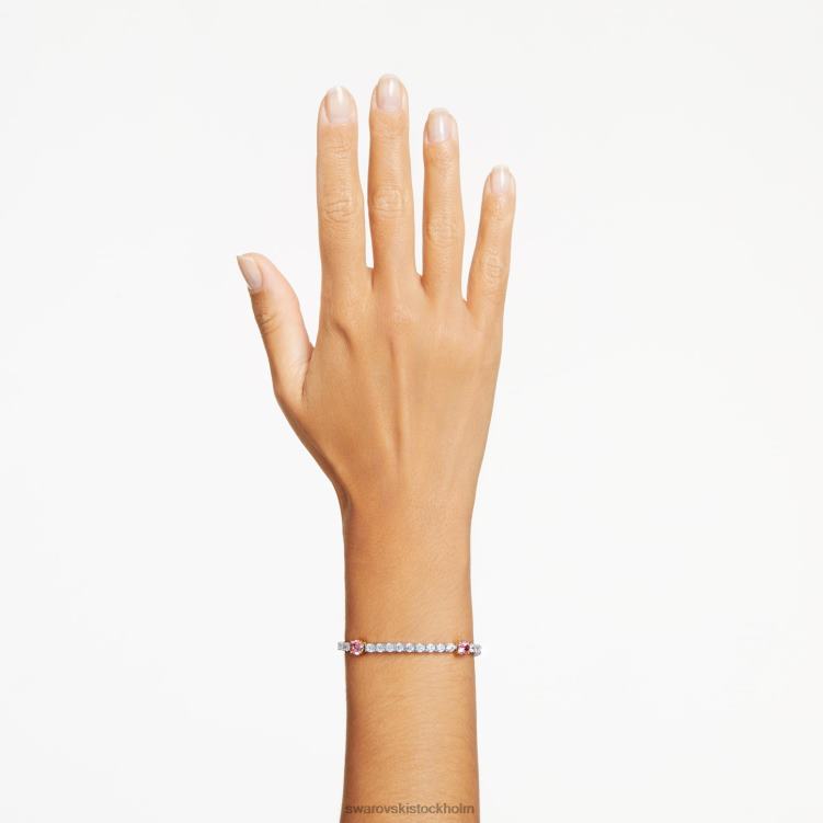 Swarovski matrix tennis armband P28L578 Smycken blandade snitt, rosa, rodiumpläterade
