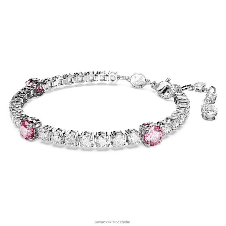 Swarovski matrix tennis armband P28L578 Smycken blandade snitt, rosa, rodiumpläterade