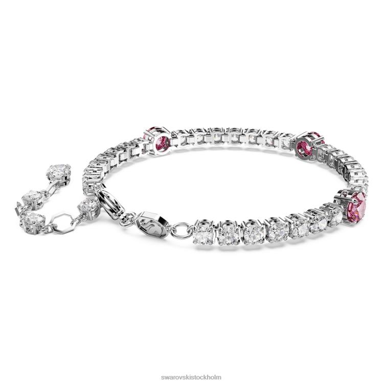 Swarovski matrix tennis armband P28L578 Smycken blandade snitt, rosa, rodiumpläterade