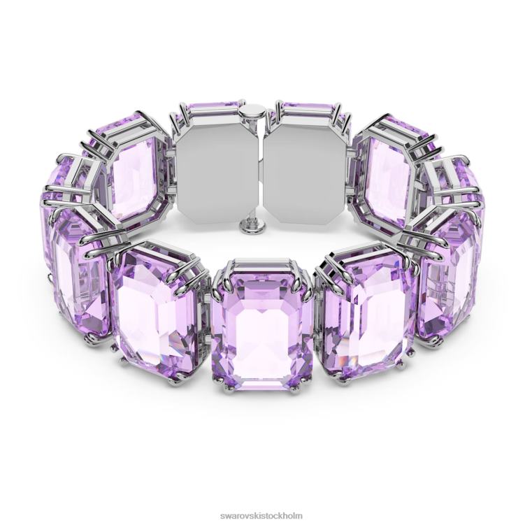 Swarovski millenia armband P28L563 Smycken överdimensionerade kristaller, octagon cut, lila, rodiumpläterad