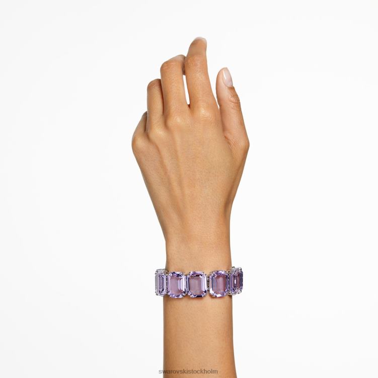 Swarovski millenia armband P28L563 Smycken överdimensionerade kristaller, octagon cut, lila, rodiumpläterad