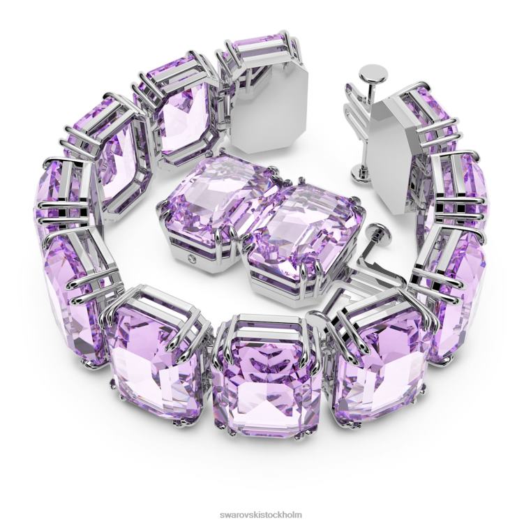 Swarovski millenia armband P28L563 Smycken överdimensionerade kristaller, octagon cut, lila, rodiumpläterad