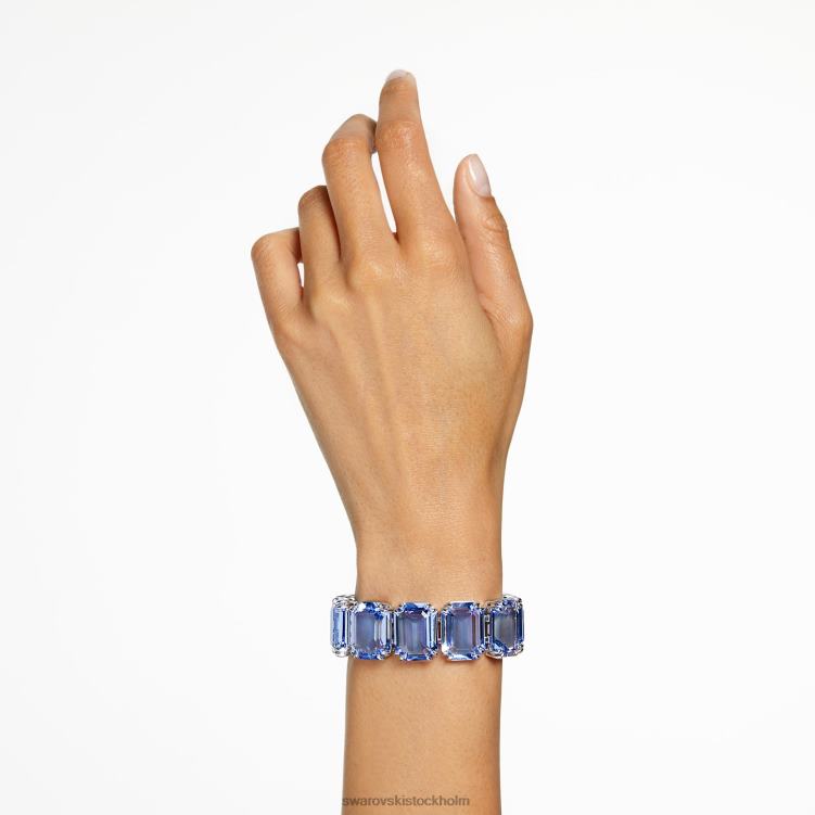 Swarovski millenia armband P28L564 Smycken överdimensionerade kristaller, octagon cut, blå, rodiumpläterad