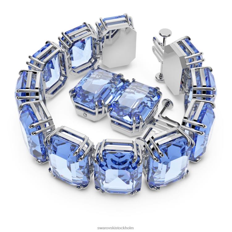 Swarovski millenia armband P28L564 Smycken överdimensionerade kristaller, octagon cut, blå, rodiumpläterad