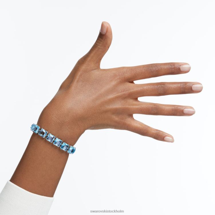 Swarovski millenia armband P28L565 Smycken fyrkantig skuren, blå, rodiumpläterad
