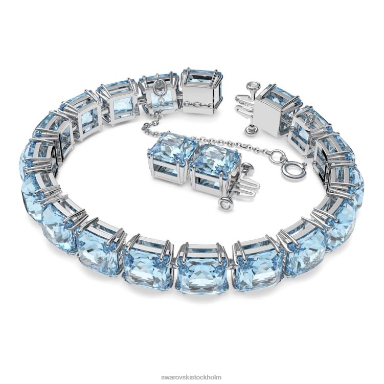 Swarovski millenia armband P28L565 Smycken fyrkantig skuren, blå, rodiumpläterad
