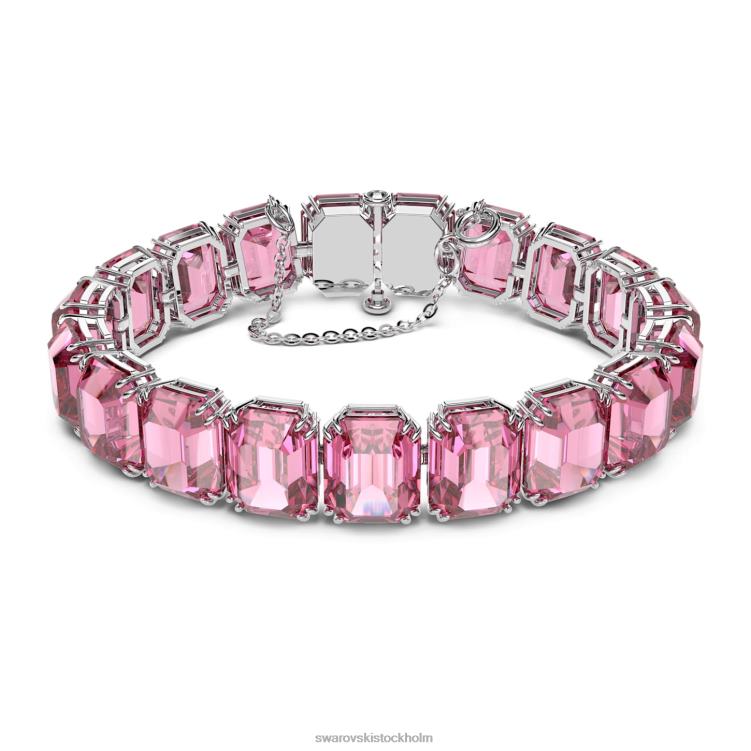 Swarovski millenia armband P28L566 Smycken octagon cut, rosa, rodiumpläterad