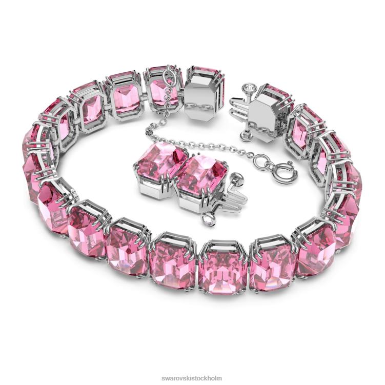 Swarovski millenia armband P28L566 Smycken octagon cut, rosa, rodiumpläterad