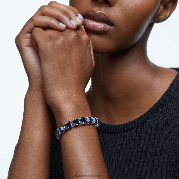Swarovski millenia armband P28L567 Smycken kvadratisk skuren, grå, ruteniumpläterad
