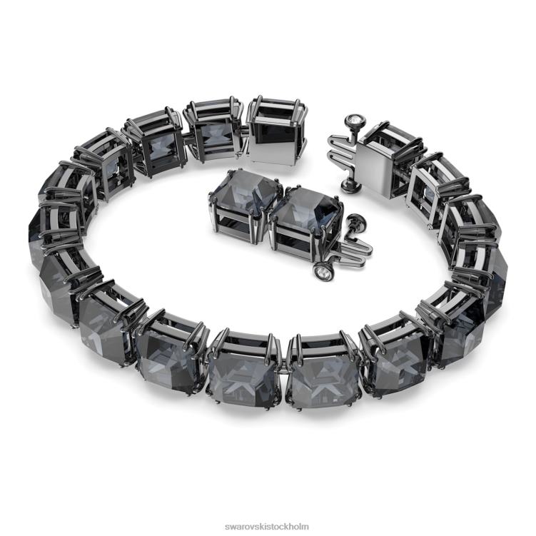 Swarovski millenia armband P28L567 Smycken kvadratisk skuren, grå, ruteniumpläterad