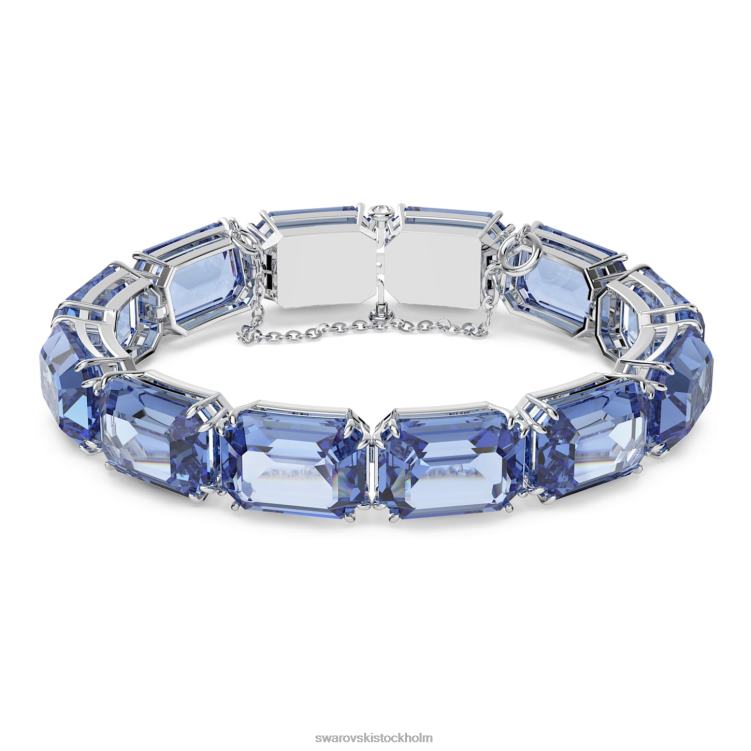 Swarovski millenia armband P28L568 Smycken octagon cut, blå, rodiumpläterad