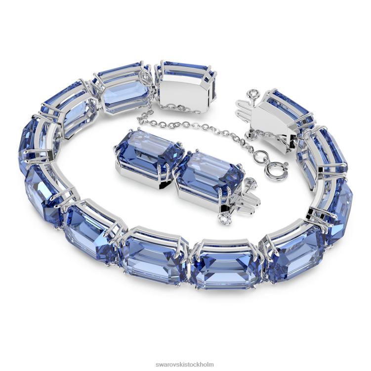 Swarovski millenia armband P28L568 Smycken octagon cut, blå, rodiumpläterad