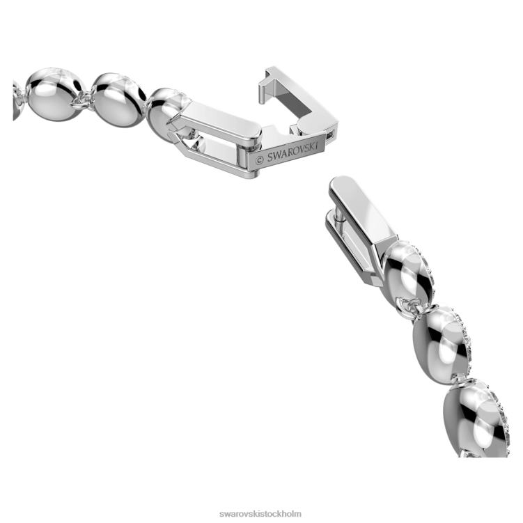 Swarovski ängla armband P28L546 Smycken rund skuren, pave, vit, rodiumpläterad