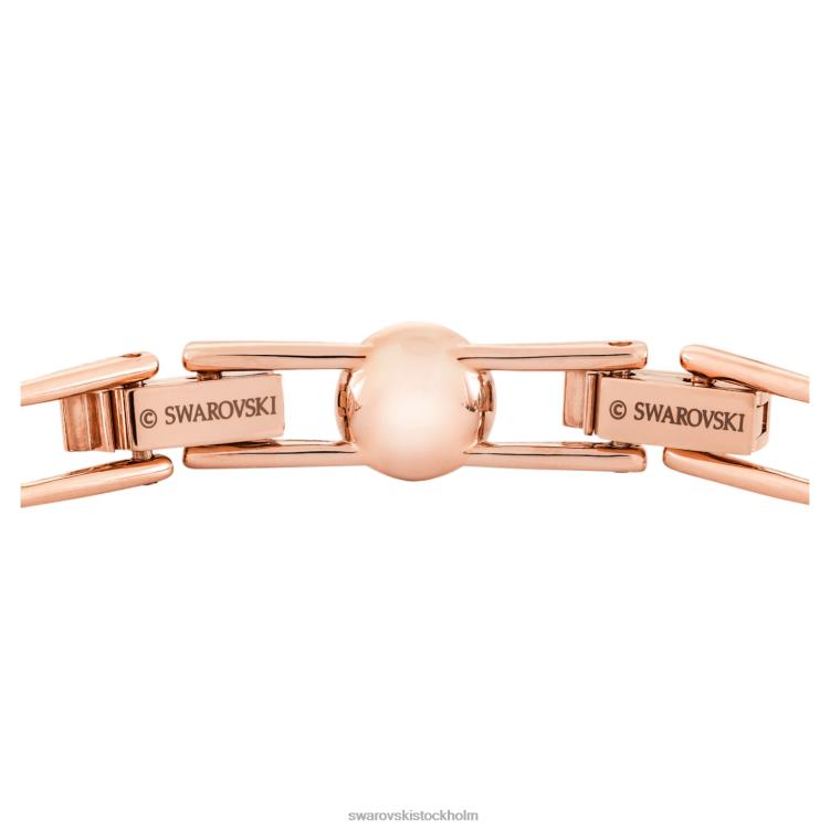 Swarovski ängla armband P28L551 Smycken rund skuren, pave, vit, roséguld pläterad